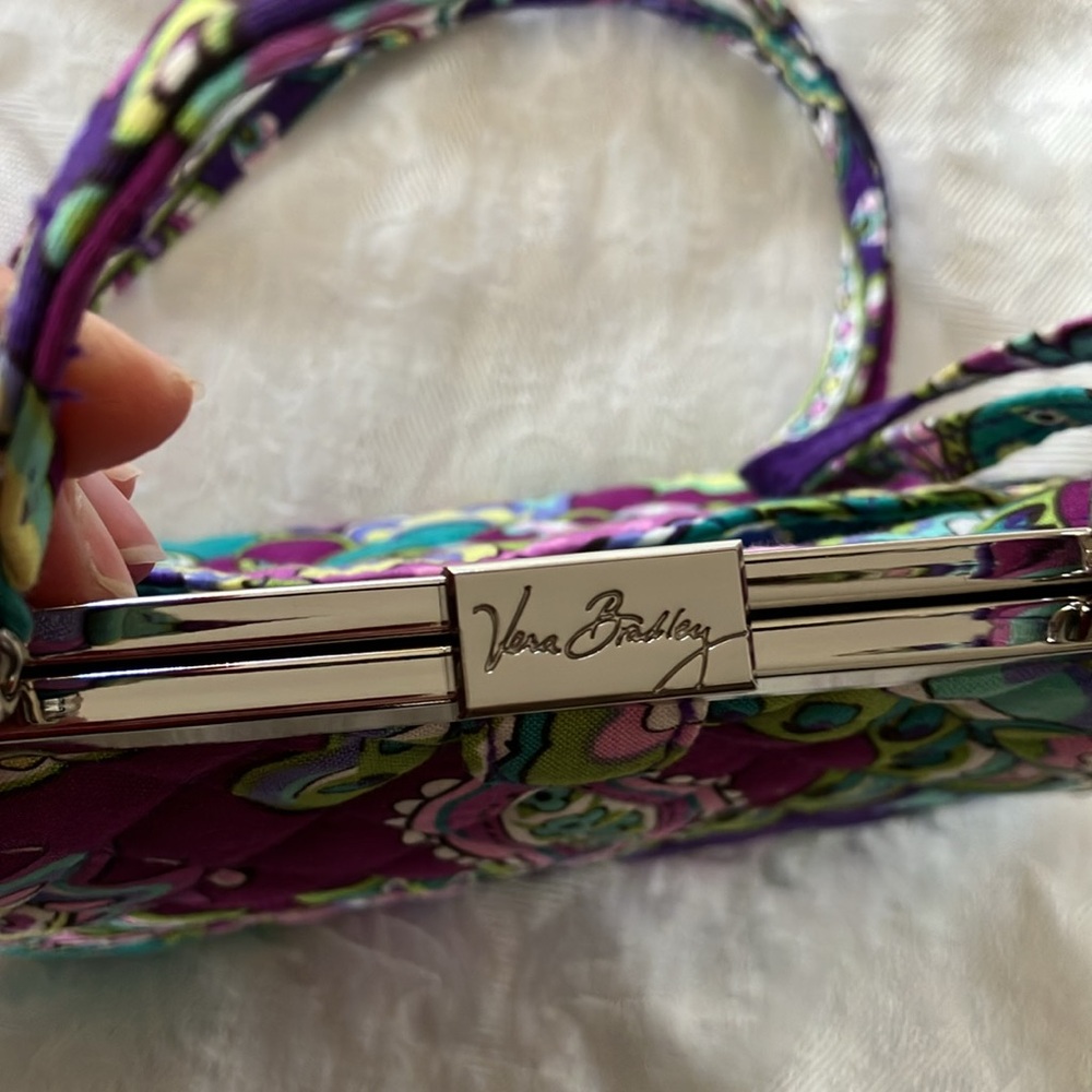 Vera Bradley Lola Mini Frame Heather Handbag EUC - Picture 4 of 10